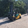 XE NÂNG DẦU 2.5 TẤN KOMATSU GẬT GÙ LỐP ĐÔI FD25C-16-722536