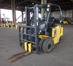 XE NÂNG ĐIỆN 2.5 TẤN KOMATSU FE25-1 302913 GẬT GÙ, LỐP KÉP