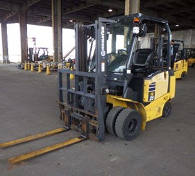XE NÂNG ĐIỆN 2.5 TẤN KOMATSU FE25-1 301959 GẬT GÙ, LỐP KÉP